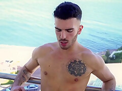 Cute And Sexy Dean Sucks Cock On Balcony