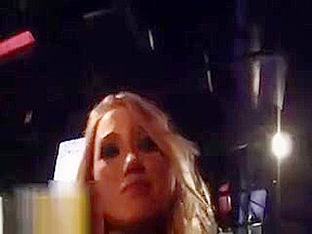 Cute Babe With Big Round Tits Drinking