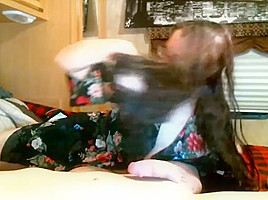 Cute Brunette Hairjob and Brushing, Long Hair, Hair