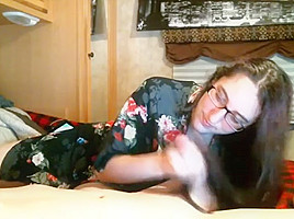Cute Brunette Hairjob and Brushing, Long Hair, Hair