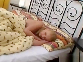 Cute blonde girl takes big cock