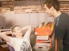 Cute boy sucks a big dick of his friend