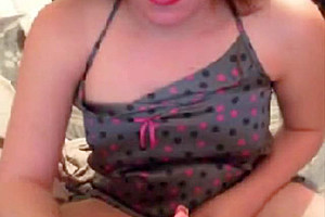 Cute tgirl playing