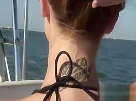 Cuties on a boat ride
