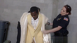 DIRTY thug tit-fucking HORNY busty uniformed CHICK