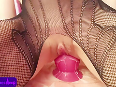Daisy Stretching Her Ass With A Huge Inflated Cock Dildo On Fistinglive