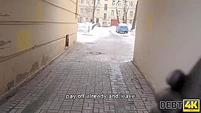 Debt4k  Collector bangs virgin asshole of the pretty wife Candy Kay to write off the debt
