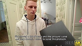 Debt4k  Collector bangs virgin asshole of the pretty wife Candy Kay to write off the debt