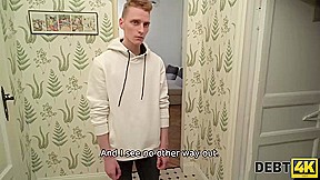 Debt4k  Collector bangs virgin asshole of the pretty wife Candy Kay to write off the debt