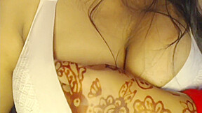 Desi Sexy Bhabhi Takes Out Her Boobs From The Bra And Pinches Her Nipples
