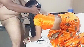 Desi Wife Fucked Hard In Orange Saree