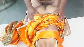 Desi Wife Fucked Hard In Orange Saree