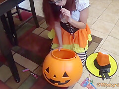 Dick Or Treat! Halloween Costume Blowjob - Mayven Doll