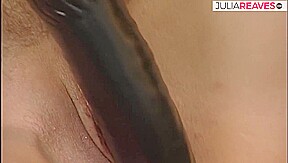 Dildo Saleswoman Masturbates with Dildos