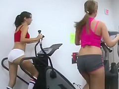 Dirty Milf Coach Training Lesbian teens 18+ At Gym