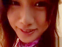 Dirty nipponese floozy Nana Sakura gets off with big love rocket