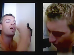 Dumb dude fooled into gay blowjob at gloryhole