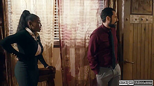 Ebony Agent Gets Asslicked And Fucked Hard To Sell A House