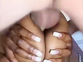 Ebony Rob her boobs and get fuck