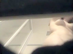 Elder Step sister's hairy pussy under a shower
