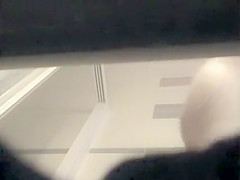 Elder Step sister's hairy pussy under a shower