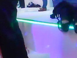 Excited pornstars fucking in a club