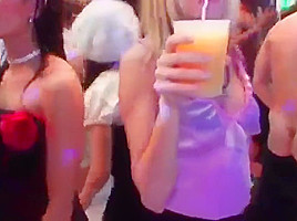 Excited pornstars fucking in a club