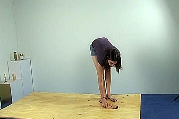 Face in the floor - foot worship and face trampling