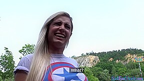 Facial babe enjoys POV cocksucking and pussy sex for money