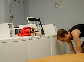Fag at the laundromat