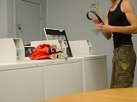 Fag at the laundromat