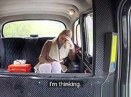 Fake Taxi Nurse in sexy lingerie has car sex