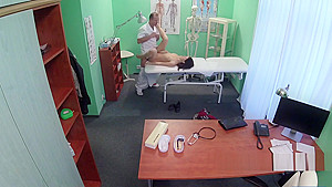 Fake doctor bangs small tittied patient