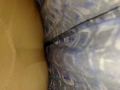 Fat ass Milf up skirt