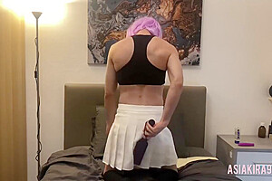 Femboy Spanks And Fingers Step son Ass