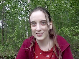 Femfoxfury - Fucked Girl In The Mouth While Walking And Cum In The Mouth