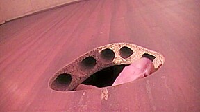 Femiante twink suck XXL cock in glory holes and fucked in a sling - CrunchBoy
