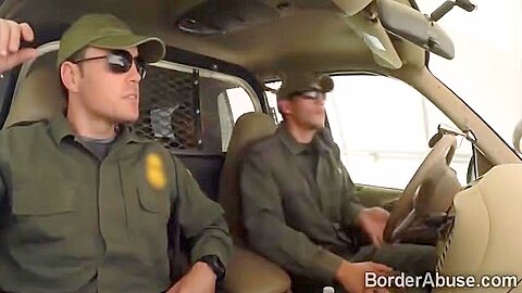 Filthy Border Officer Smashes A Latina teens 18+ Little Pus