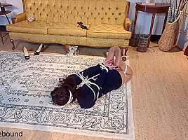 First Time Hogtied In Pantyhose
