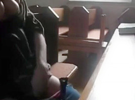 Flashing in public church-crazy girl