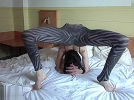 Foot fetish contortion
