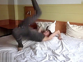 Foot fetish contortion