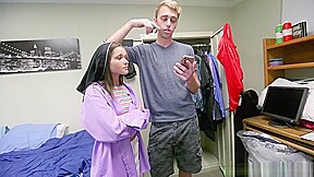 Football Player Fucks A Sorority teen 18+ Pussy From Behind