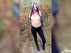 Foxy Passionate Blowjob And Doggystyle Fuck In The Forest