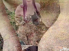Foxy Passionate Blowjob And Doggystyle Fuck In The Forest