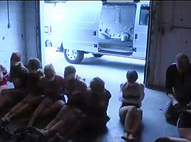 Funny - 8 bondaged girls prepared for transportation
