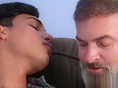 Gay bear sucking dick and fucking