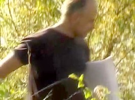 German teen 18+ And Old Guy Hard Outdoor Sex
