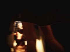 Girl is spied by the hunter when trying on bikini