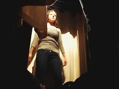 Girl is spied by the hunter when trying on bikini